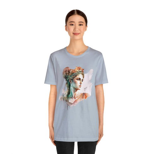 Greecian Goddess in Watercolor - Short Sleeve Tee